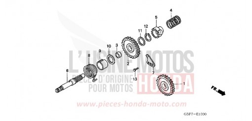 AXE DE KICKSTARTER CR85RB3 de 2003